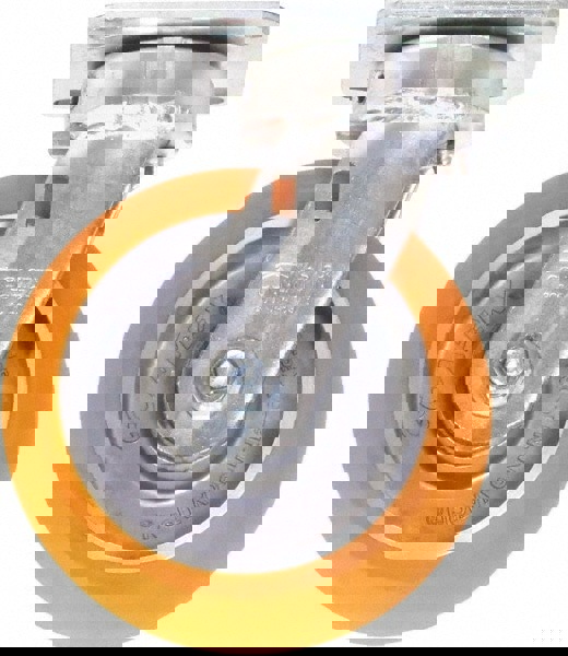 Swivel Top Plate Caster: Polyurethane on Aluminum, 6